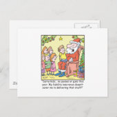 Kerst Cartoon Verzekering voor Sinterklaas Feestdagenkaart (Voorkant / Achterkant)
