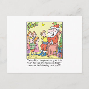 Kerst Cartoon Verzekering voor Sinterklaas Feestdagenkaart