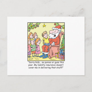 Kerst Cartoon Verzekering voor Sinterklaas Feestdagenkaart