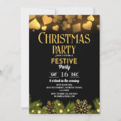 Kerst Casino Speelkaarten Goud Zwart Festive Kaart (Voorkant)