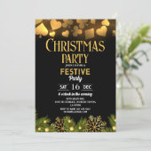 Kerst Casino Speelkaarten Goud Zwart Festive Kaart (Staand voorkant)