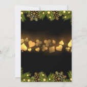 Kerst Casino Speelkaarten Goud Zwart Festive Kaart (Achterkant)