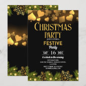 Kerst Casino Speelkaarten Goud Zwart Festive Kaart (Voorkant / Achterkant)