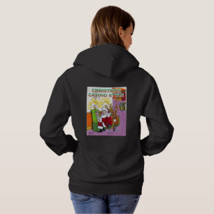Kerst Casino Style, vrouwen met zwarte hoed Hoodie