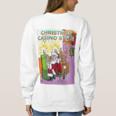 Kerst Casino Style, vrouwen wit sweatshirt terug (Achterkant)