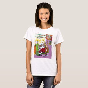 Kerst Casino Style, vrouwen wit T-shirt