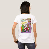 Kerst Casino Style, vrouwen wit T-shirt terug (Achterkant volledig)