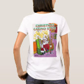 Kerst Casino Style, vrouwen wit T-shirt terug (Achterkant)