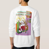 Kerst Casino Style, wit sweatshirt teruggeplaatst (Achterkant)