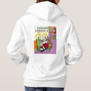 Kerst Casino Style, witte hoed Hoodie