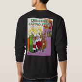 Kerst Casino Style, zwart sweatshirt achterzijde (Achterkant)