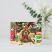 Kerst - Cavalier King Charles Spaniel - Meyers Feestdagenkaart (Staand voorkant)
