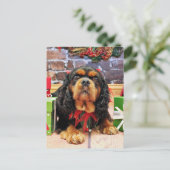 Kerst - Cavalier King Charles Spaniel SweetPea Feestdagenkaart (Staand voorkant)