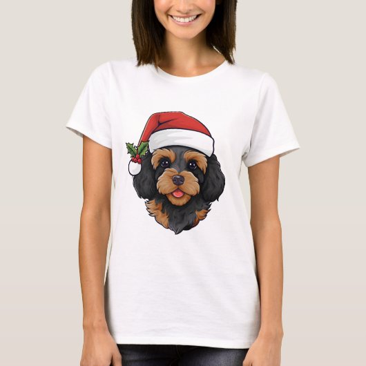 Kerst Cavapoo Cavoodle T-shirt - Phantom (Voorkant)