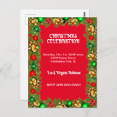 Kerst Celebration samenkomst Briefkaart (Voorkant / Achterkant)