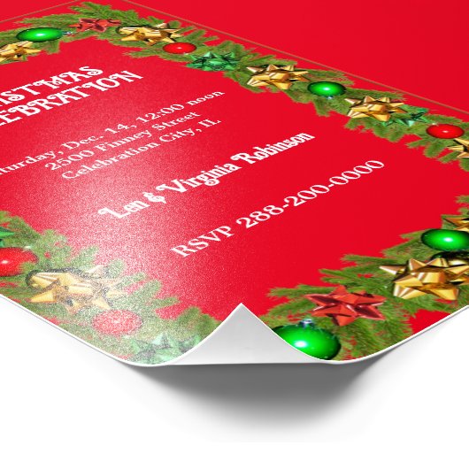 Kerst Celebration samenkomst Foto Afdruk (Hoek)