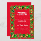 Kerst Celebration samenkomst Kaart (Voorkant / Achterkant)