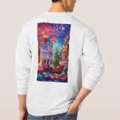 Kerst Celebration T-shirt met een Splash of Color (Achterkant)