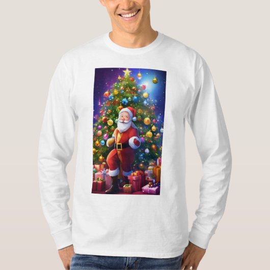 Kerst Celebration T-shirt met een Splash of Color (Voorkant)