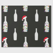 Kerst champagne cadeaupapier (Vlak)
