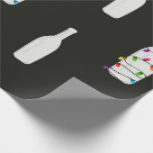 Kerst champagne cadeaupapier (Hoek)