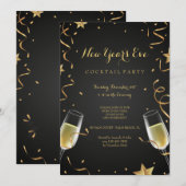 Kerst Champagne Uitnodiging (Voorkant / Achterkant)