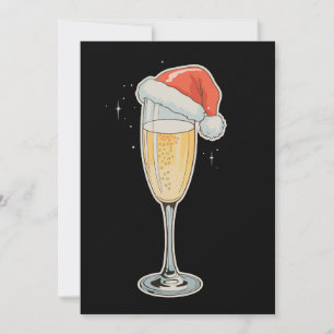 Kerst Champagnetoehoed Drink Feestelijke Kerstborr Feestdagenkaart