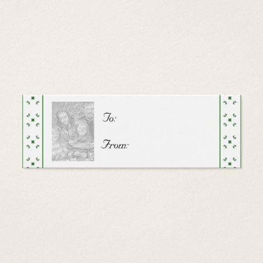  Kerst/Chanoeka Foto Gift Label Mini Visitekaartjes (Voorkant)