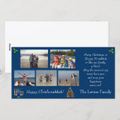 Kerst/Chanoeka Foto Vakantie Kaart (Voorkant / Achterkant)