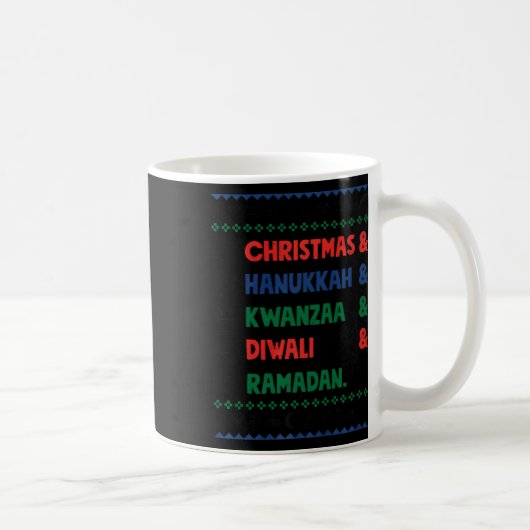 Kerst Chanoeka Kwanzaa Diwali Ramadan Funny Ug Koffiemok (Rechts)