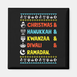 Kerst Chanoeka Kwanzaa Diwali Ramadan Funny Ug Magneet