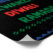 Kerst Chanoeka Kwanzaa Diwali Ramadan Funny Ug Poster (Hoek)