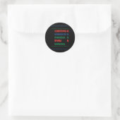 Kerst Chanoeka Kwanzaa Diwali Ramadan Funny Ug Ronde Sticker (Tas)