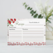 Kerst Charm Winter/Kerst Recept Kaart Inzetstuk (Staand voorkant)