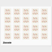 Kerst Checkerboard Envelope Zegell sticker - Rood (Vel)