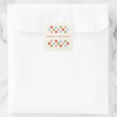 Kerst Checkerboard Envelope Zegell sticker - Rood (Tas)