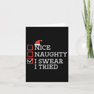 Kerst Checklist Leuke Stoute Ik Probeerde Xmas Man Kaart