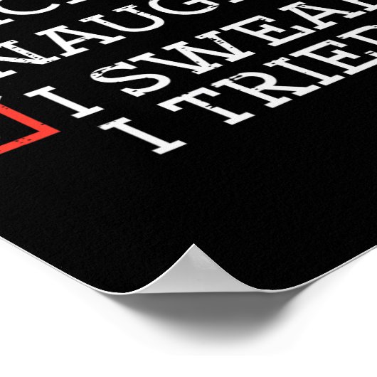 Kerst Checklist Leuke Stoute Ik Probeerde Xmas Man Poster (Hoek)