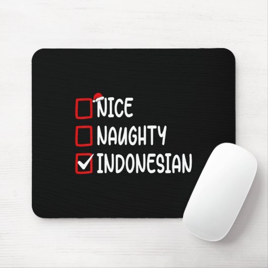 Kerst Checklist Leuke Stoute Indonesische Jongen G Muismat (Met muis)