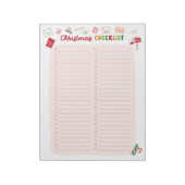 Kerst Checklist Twee-kolommen Feestelijk Notitiebl Notitieblok (Linkerzijde)