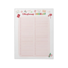Kerst Checklist Twee-kolommen Feestelijk Notitiebl Notitieblok