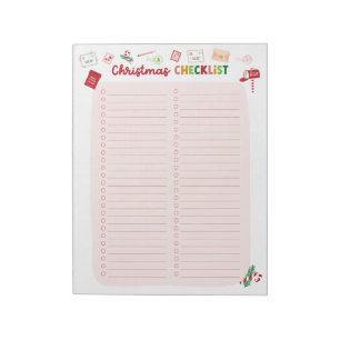 Kerst Checklist Twee-kolommen Feestelijk Notitiebl Notitieblok