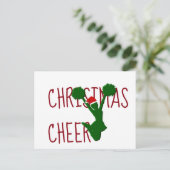 Kerst Cheer Cheerleader Holiday Spirit Feestdagenkaart (Staand voorkant)