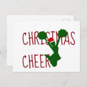 Kerst Cheer Cheerleader Holiday Spirit Feestdagenkaart (Voorkant / Achterkant)