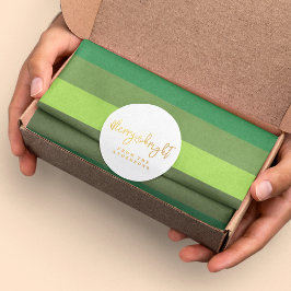 Kerst Cheer Green Stripes Vakantie Tissue Papier