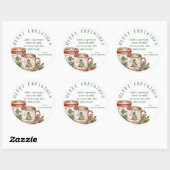 Kerst Cheer Heet Cacaopoeder Mix Stickers (Vel)