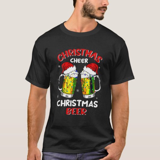 Kerst Cheer Kerstbier Xmas Tree Lights Me T-shirt (Voorkant)