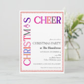 Kerst Cheer Kleurrijk Kerstfeest Kaart (Staand voorkant)