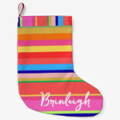 Kerst Cheer Kleurrijke Custom Christmas Stocking Kleine Kerstsok (Voorkant)