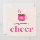 Kerst Cheer met Hot Cocoa Mok Feestdagenkaart (Voorkant)